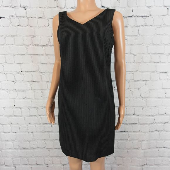 Danny & Nicole black pinstripe dress
